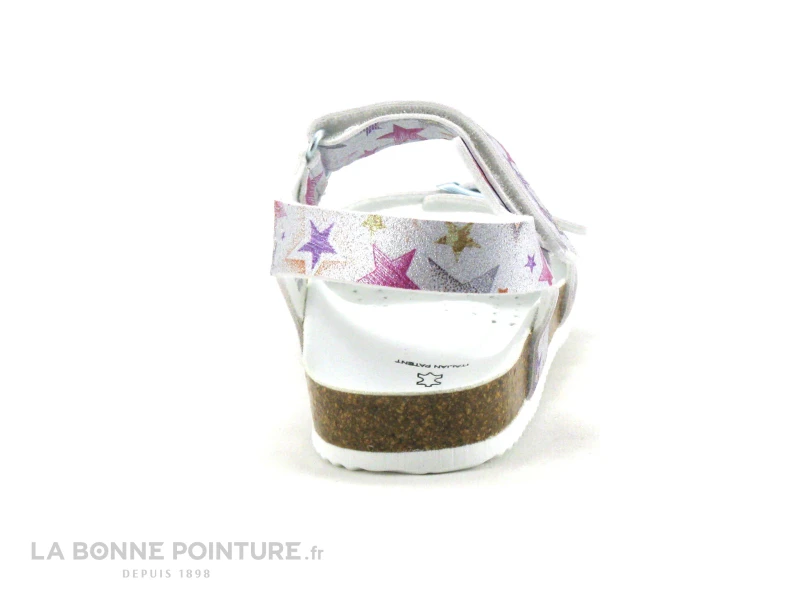 Geox ADRIEL J028MC Silver - Argent - Etoiles Multicolores Sandale Fille – Image 4