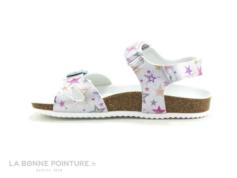 Geox ADRIEL J028MC Silver - Argent - Etoiles Multicolores Sandale Fille – Image 3
