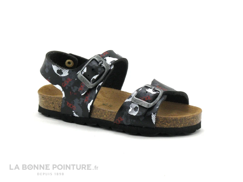 Autenti 713191 Noir Gris Blanc - Ballons Football - Sandale GARCON – Image 4