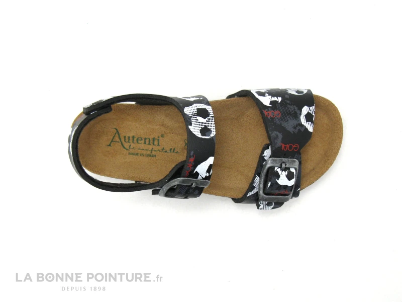 Autenti 713191 Noir Gris Blanc - Ballons Football - Sandale GARCON – Image 5