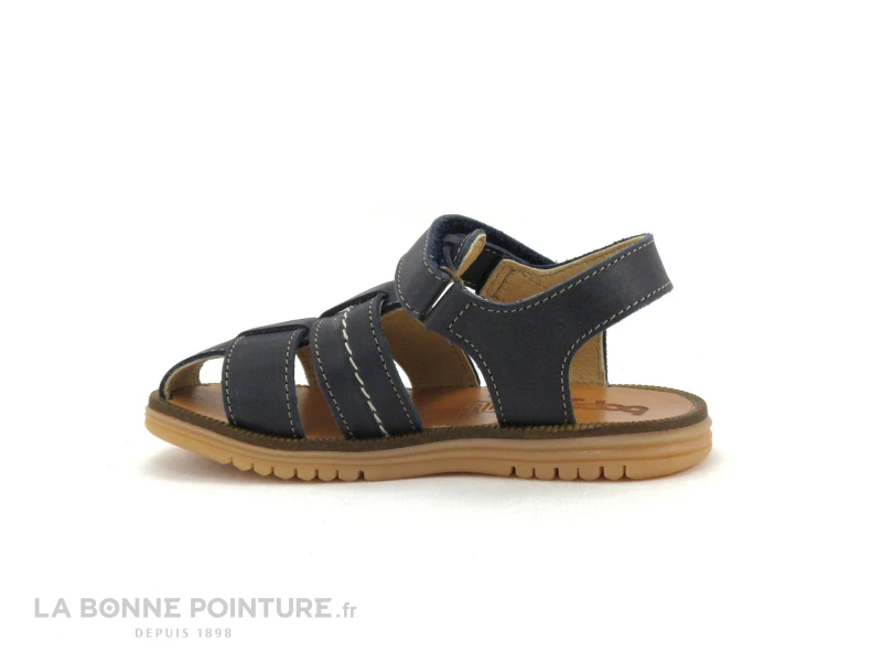 Bopy EPARC Marine - Sandale BEBE Cuir Bleu Marine - Velcro – Image 3