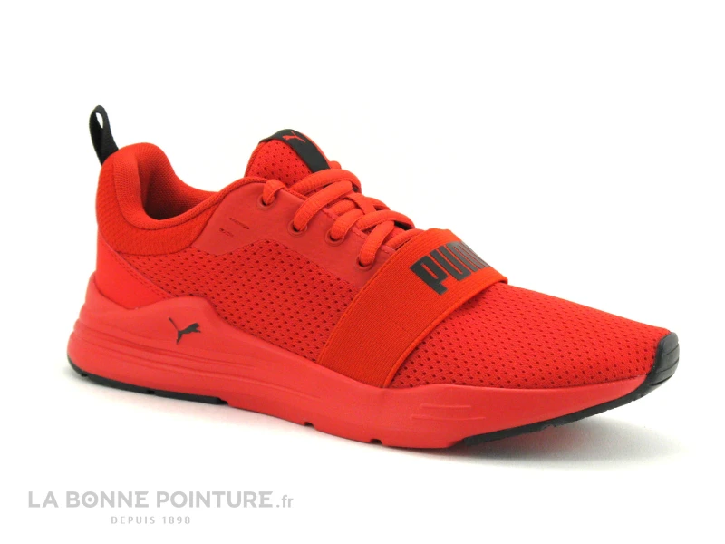 Puma WIRED RUN Red - Basket Rouge Avec Large Elastique JR – Image 5