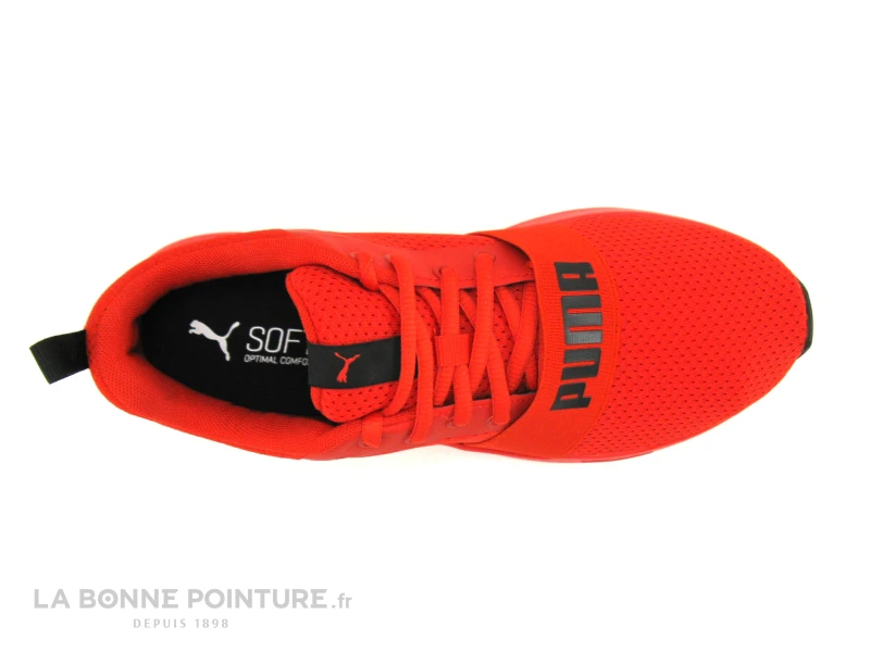 Puma WIRED RUN Red - Basket Rouge Avec Large Elastique JR – Image 6