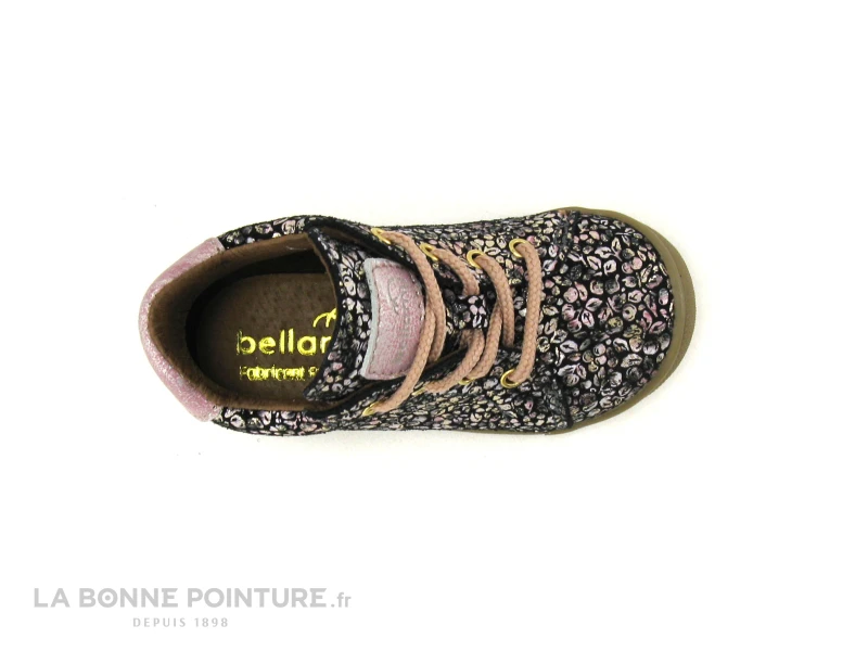 Bellamy BALIKA Fleurs Roses - Lacet Rose - Chaussure Montante BEBE – Image 6