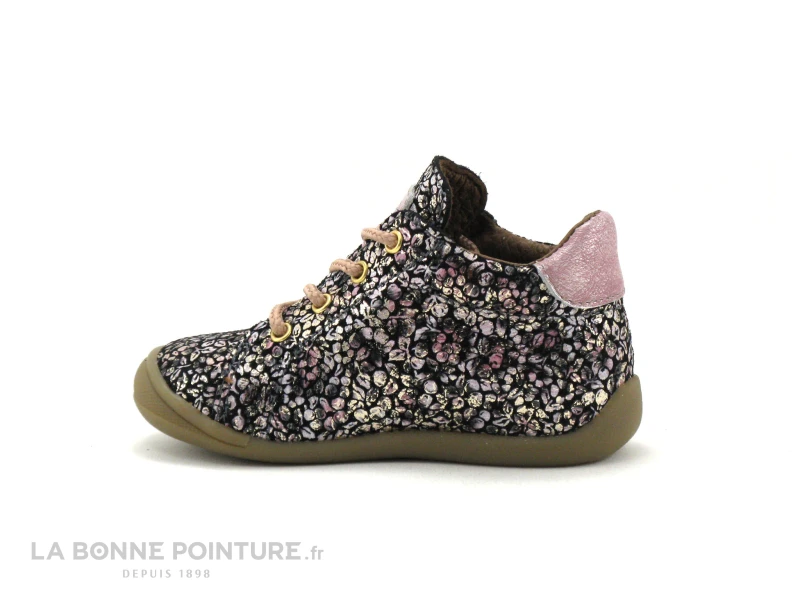 Bellamy BALIKA Fleurs Roses - Lacet Rose - Chaussure Montante BEBE – Image 3
