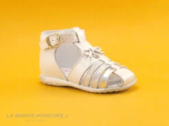 Bopy ZIBEL Blanc - Sandale Montante Fille - BEBE