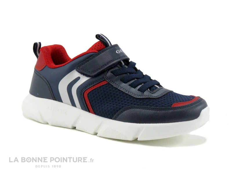 Geox SVETH Navy Red - J166PA - Basket GARCON Elastique Et Velcro – Image 5
