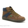 Kickers LOWELL Camel Bleu - 739354 - Chaussure Montante GARCON