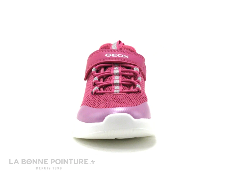 Geox ARIL J16DLB Fuchsia - Basket Fille Rose Avec Elastique Et Velcro – Image 2
