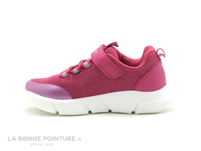 Geox ARIL J16DLB Fuchsia - Basket Fille Rose Avec Elastique Et Velcro – Image 3