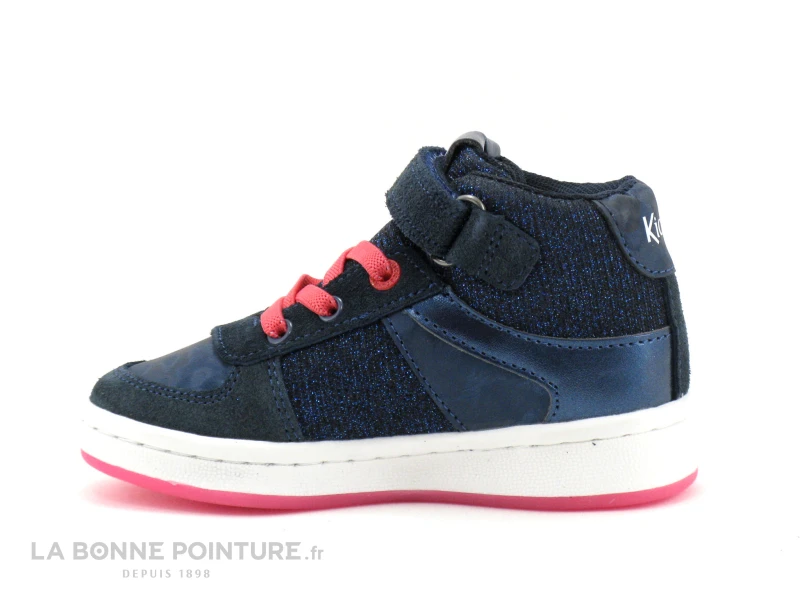 Kickers BILBON Marine Bleu Glitter 664562 - Basket Montante Fille – Image 3