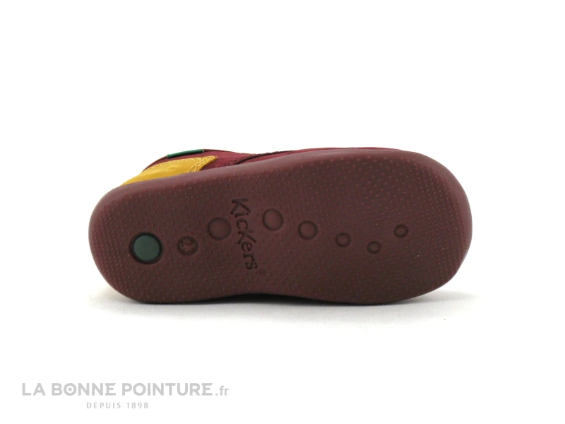 Kickers BONZIP-2 Bordeaux Rose Jaune - 859966 - Boots Fille – Image 7