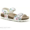 Autenti 8500 Blanc - Fleuri Multicolore - Sandale Fille