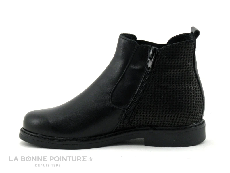 Bopy SELISOU Noir - Boots Chelsea Fille - Femme - Elastique Et Zip – Image 3