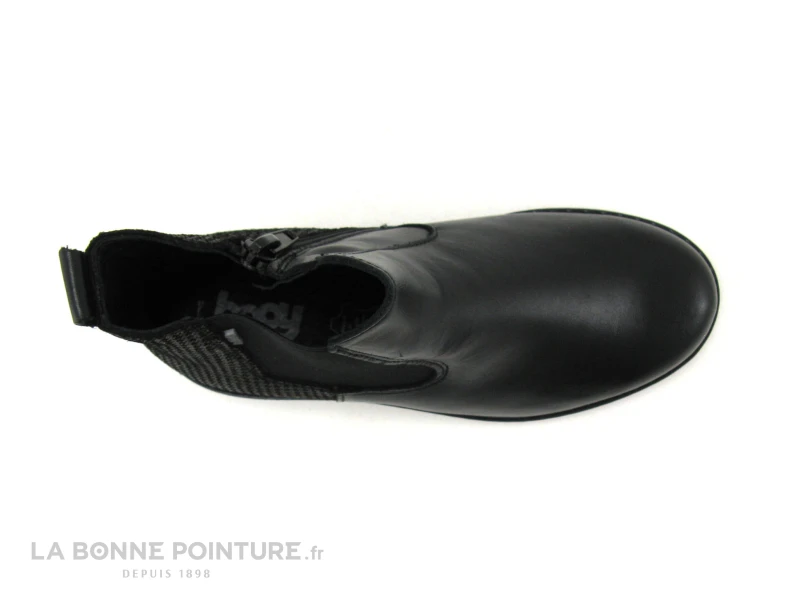 Bopy SELISOU Noir - Boots Chelsea Fille - Femme - Elastique Et Zip – Image 6
