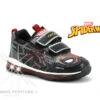 Geox Spider Man TODO GARCON - Black Leather - Basket Noire