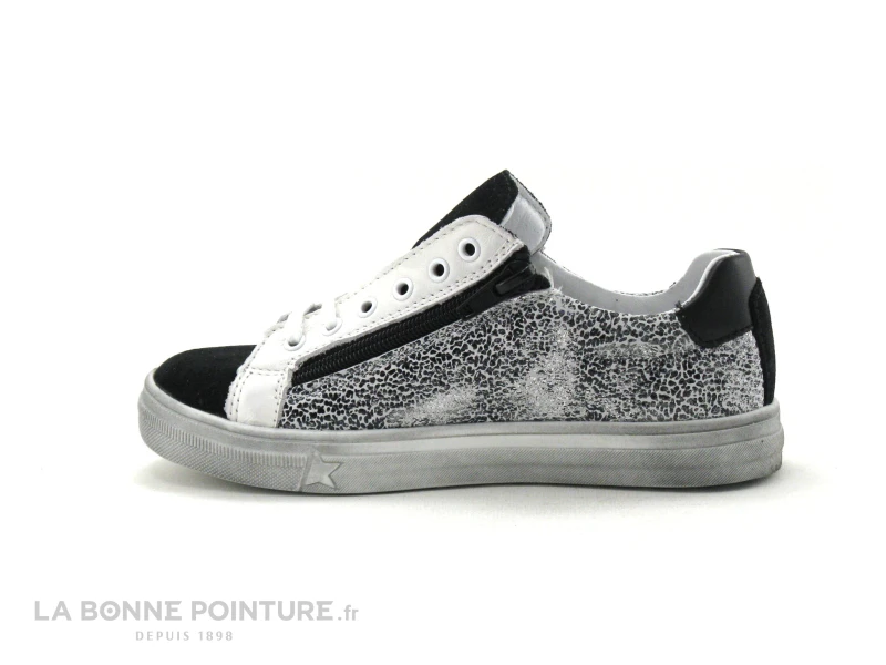 Bopy SECLAIR Noir Blanc Argent - Basket Basse Fille – Image 3