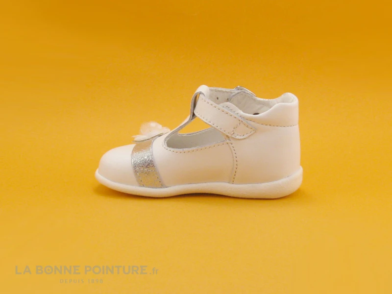 MKids MELSI Blanc - Fleur Tulle - Chaussure Montant BEBE Fille – Image 3