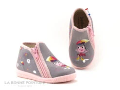 Bellamy MARTINE TWINS Grenouille Grise - Chausson Premiers Pas