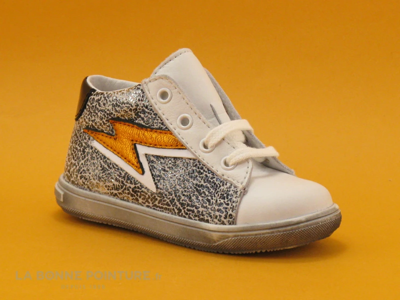 Bopy RECLAIR Blanc - Imprime Argent - Chaussure Montante Fille – Image 5
