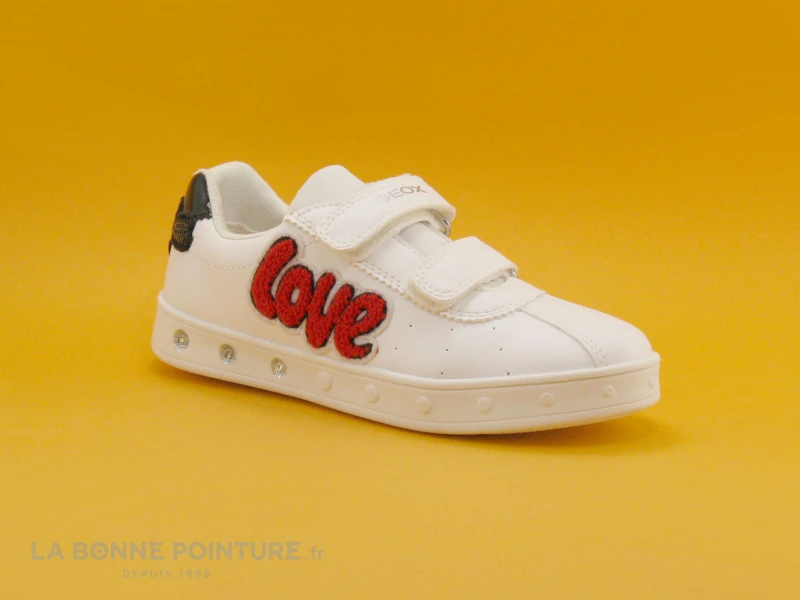 Geox SKYLIN J928WC - White Red - Love - Sneakers Fille – Image 5