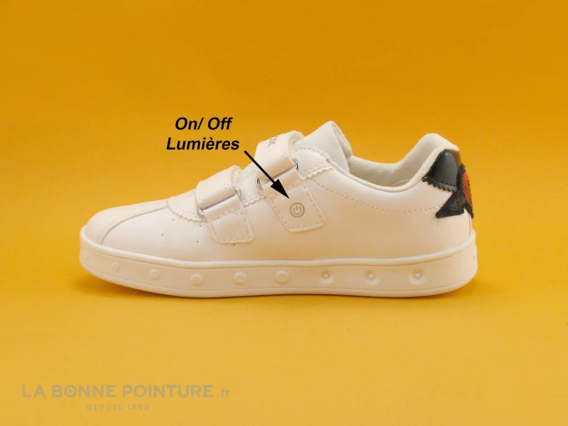 Geox SKYLIN J928WC - White Red - Love - Sneakers Fille – Image 3