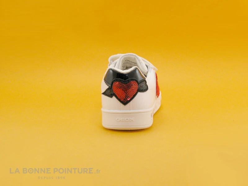 Geox SKYLIN J928WC - White Red - Love - Sneakers Fille – Image 4