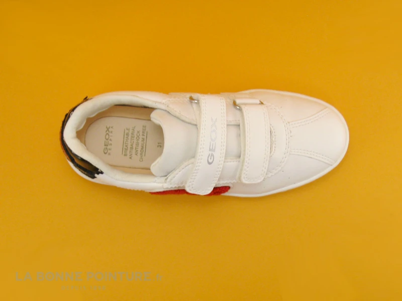 Geox SKYLIN J928WC - White Red - Love - Sneakers Fille – Image 6