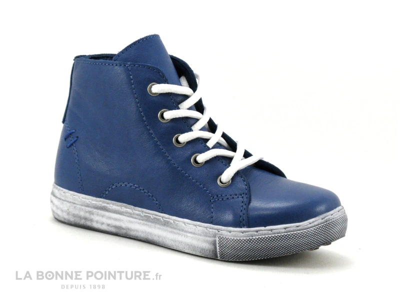 Andrea Conti 201700274 Jean - Basket Montante Enfant Cuir Bleu