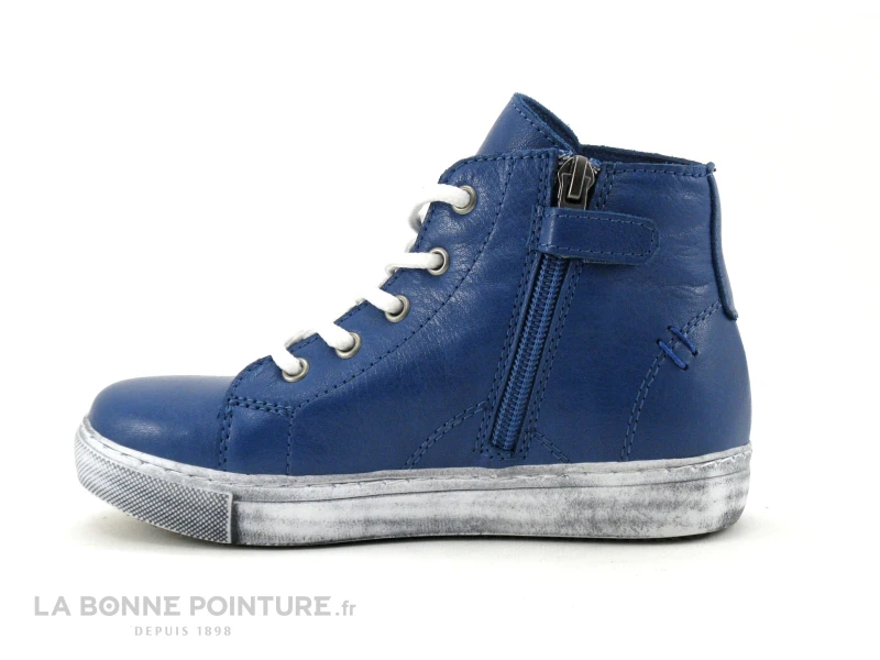 Andrea Conti 201700274 Jean - Basket Montante Enfant Cuir Bleu – Image 3