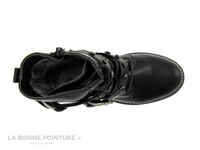 Wipop DUBREUIL Noir - Bottine Fille Avec Perles Noires – Image 6