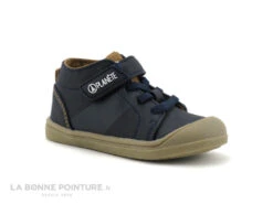 Alma Planete FIBRINO Marine Camel - Chaussure Premiers Pas GARCON