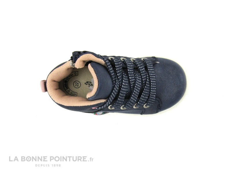 Wipop MIJURE Marine - Etoile - Bottillon BEBE Fille Avec Lacet Et Zip – Image 4