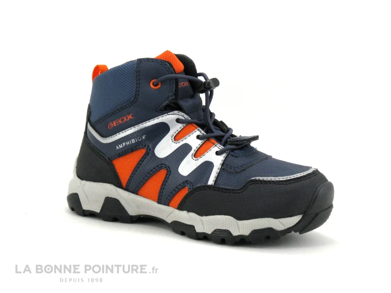 Geox MAGNETAR J263ZA Navy Orange - Basket Montante Garcon