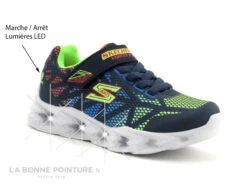 Skechers 400602L - VORTEX 2-0 - Bleu Vert Multi - Sneakers GARCON