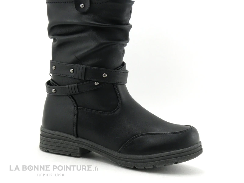 Wipop Dyna Noir-Boots Fille Fourrees Zip – Image 5