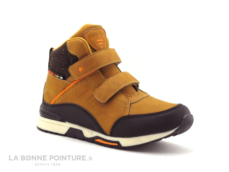 Wipop LAPAK Cognac - Baskets Garçon Scratch Et Zip – Image 5