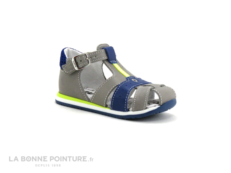 Bopy ZINO Gris - Bleu - Nu-pieds BEBE GARCON – Image 5
