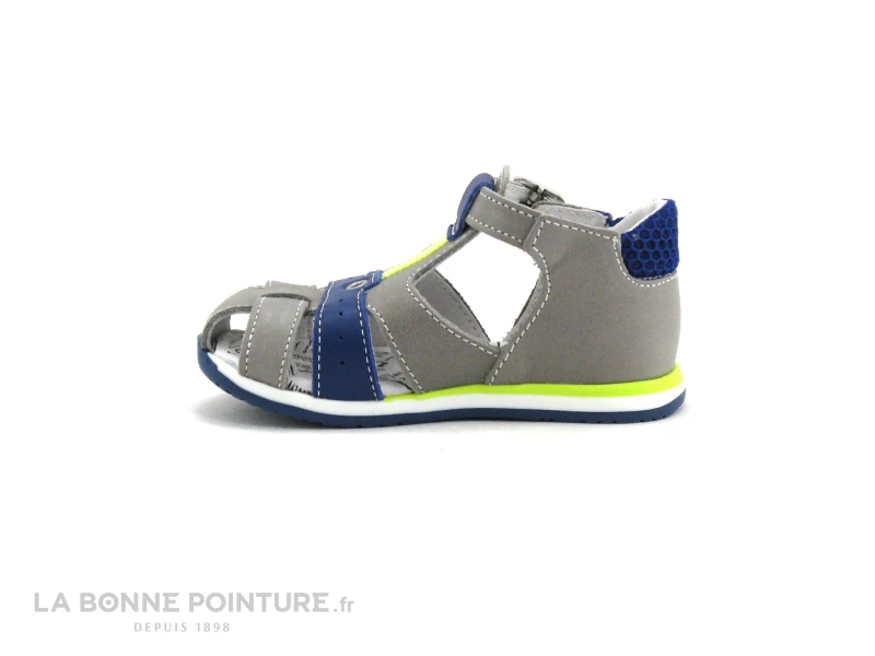 Bopy ZINO Gris - Bleu - Nu-pieds BEBE GARCON – Image 3
