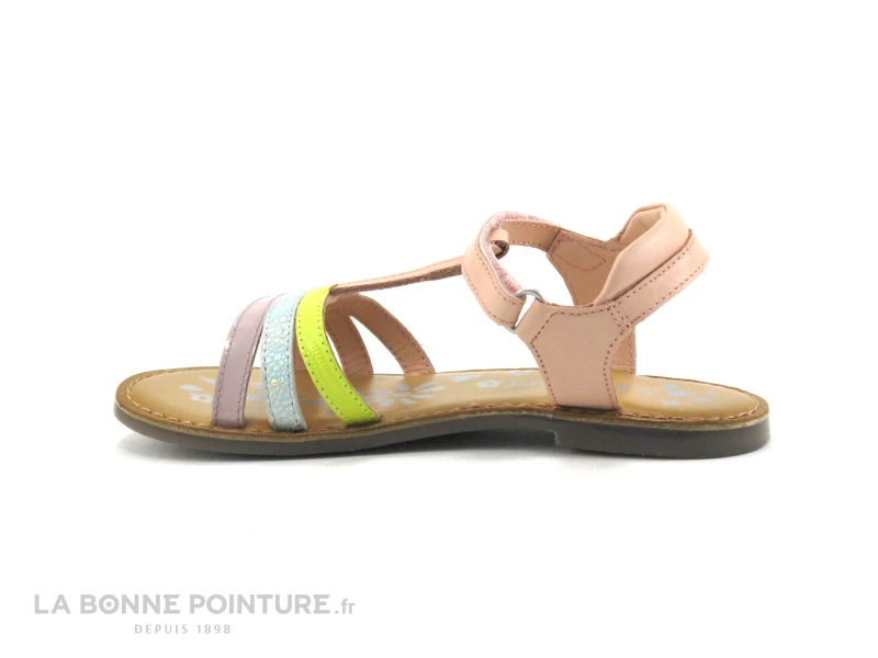 Kickers DIAMANTO Rose Jaune Vert Violet - 700969 - Sandale Fille – Image 3