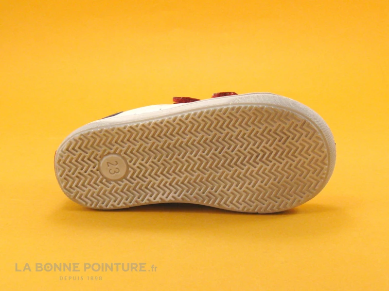Bopy RAMDAM Blanc Rouge - Basket Mode BEBE 2 Velcros – Image 7