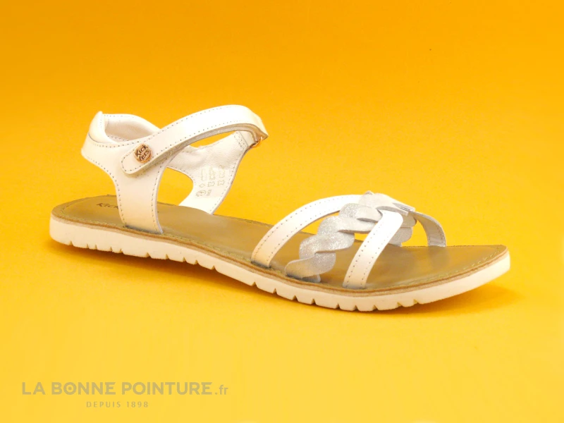 Kickers BETTY Blanc - 694790-30-3 - Nu-pieds Fille