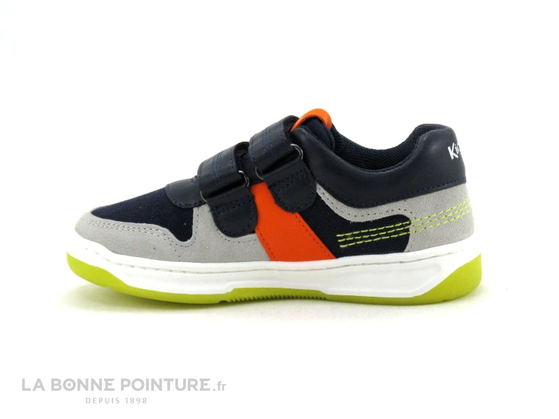 Kickers KALIDO Marine Gris Orange - 910863 - Basket Avec Scratches – Image 3