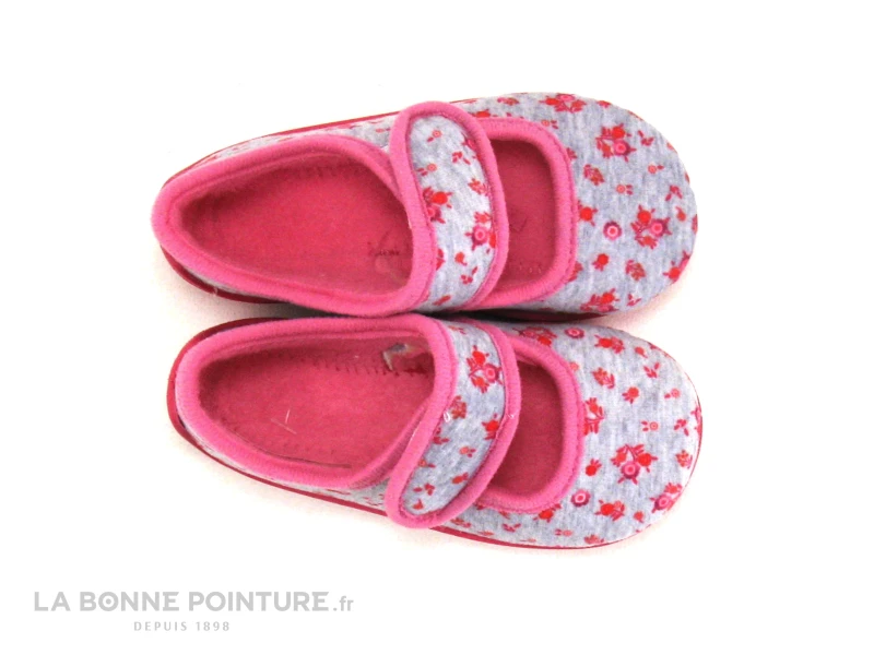Rondinaud EYLAU-SUB451-1 - Rose Gris - Chausson Fille Velcro – Image 6