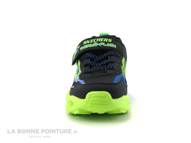 Skechers Lights 400103 Thermo Flash - Heat Flux - Noir Bleu Jaune - Basket – Image 2