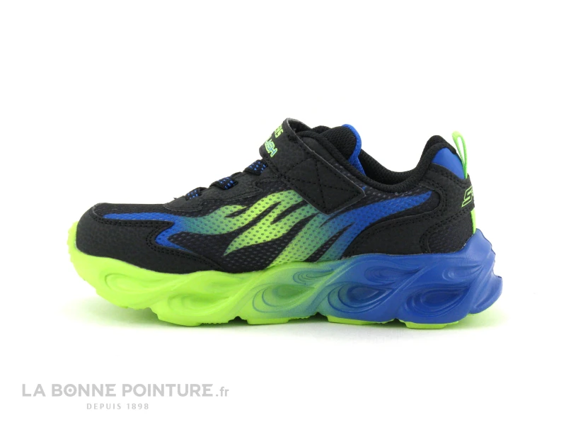 Skechers Lights 400103 Thermo Flash - Heat Flux - Noir Bleu Jaune - Basket – Image 3