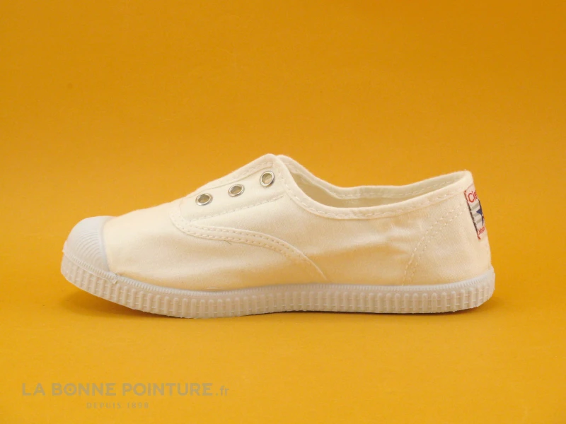 Cienta 7099705 Blanc - Basket Toile Enfant Sans Lacet – Image 3