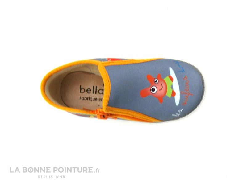 Bellamy PRAGUE Les Dingos - Gris Bleu Orange - 748002 - Pantoufle BEBE – Image 4