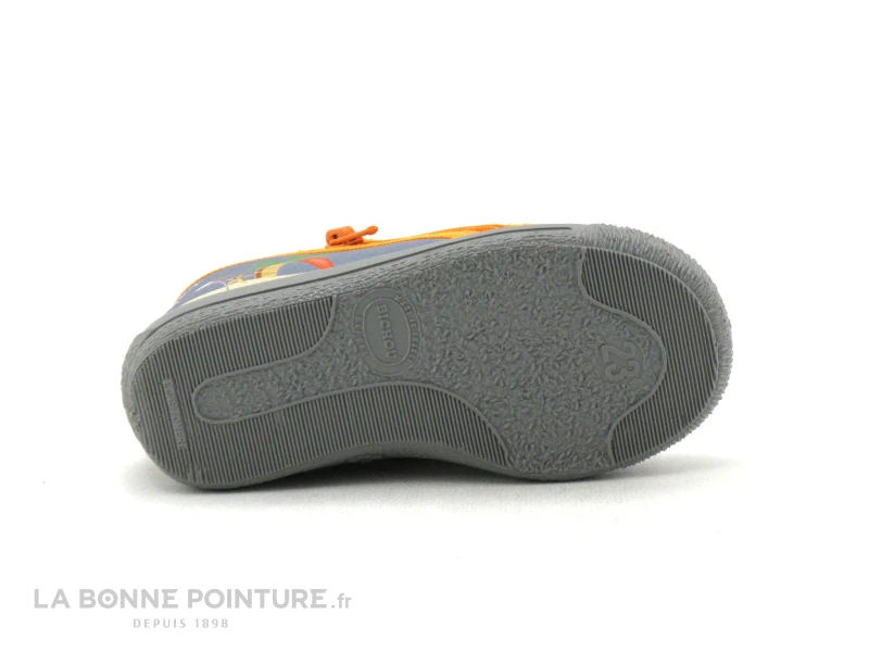 Bellamy PRAGUE Les Dingos - Gris Bleu Orange - 748002 - Pantoufle BEBE – Image 5