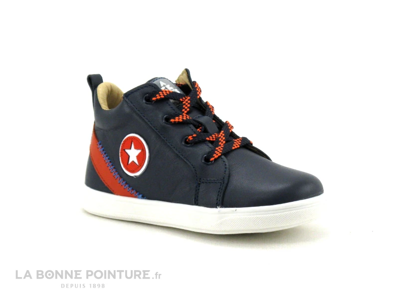 Acebos 1292 - Chaussure Montante Premiers Pas - Bleu Marine - Rouge – Image 5